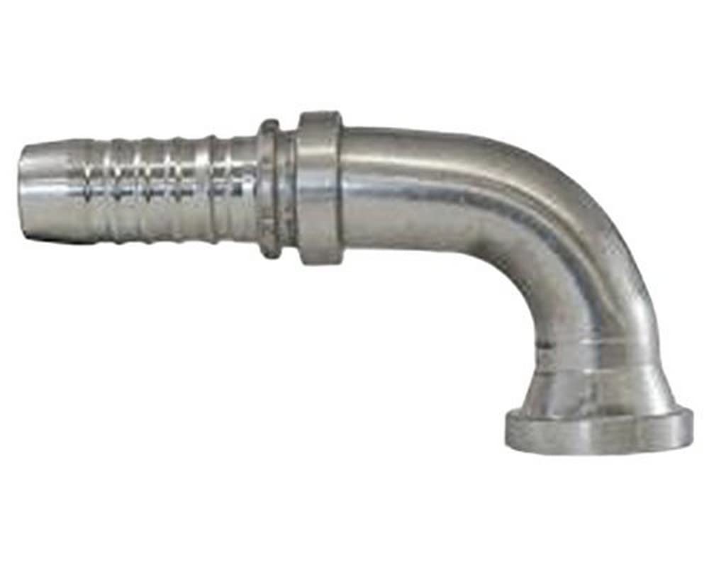 GlobalSpiral Couplings Gates 16GS-16FLH90S, Code 62 O-Ring Flange Heavy, Zinc Plated Carbon Steel, 5.31", 90° Bent Tube, 1" ID
