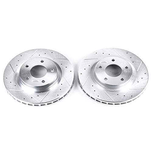Power Stop AR8369XPR Drilled & Slotted Front Rotor Pair For 200, Sebring, Avenger, Caliber, Compass, Patriot, Eclipse Cross, Lancer, Outlander, Outlander Sport, RVR [Model Specific]
