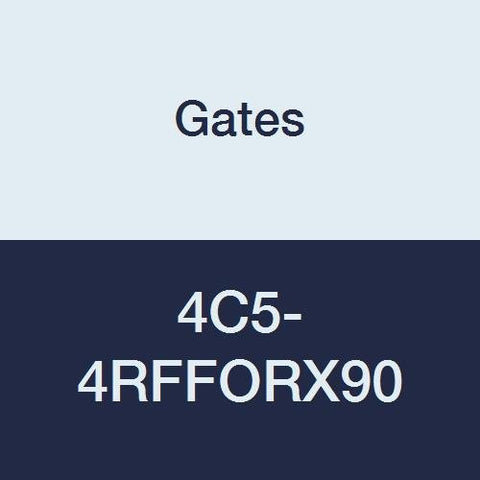 4C5-4RFFORX90 Gates Field Attachable for C5C, C5D and C5M Hose, Female Flat-Face Swivel, 45 Bent Tube, Steel, 3/16" ID
