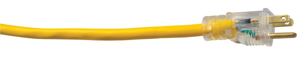 25 Feet Coleman Cable 41878802 Multi Outlet Extension Cord; Yellow