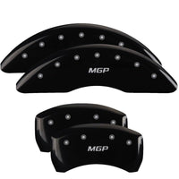 MGP 41115SMGPBK Caliper Covers Black Powder Coat Finish, Silver Characters, Set of 4