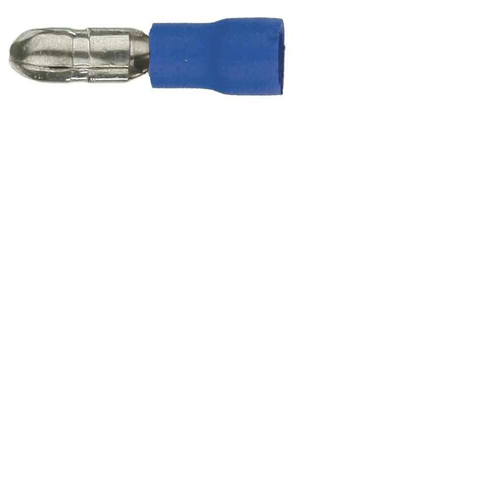 Install Bay Blue Vinyl Male Bullet Connector 16/14 Gauge .156 (100-Pack)