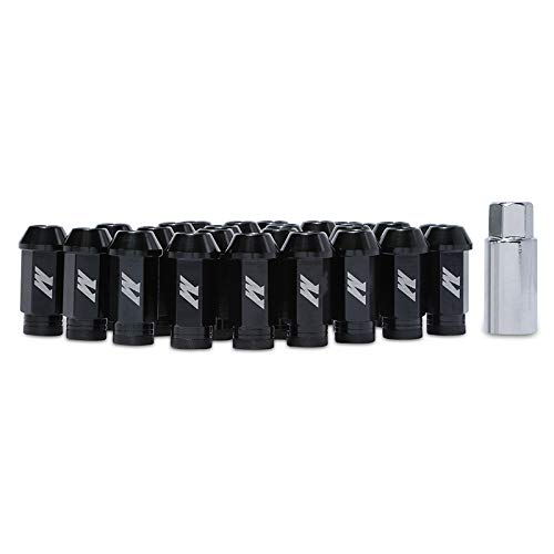 Mishimoto Aluminum Locking Lug Nuts MMLG-1220-LOCKBK, 1/2" x 20, Black