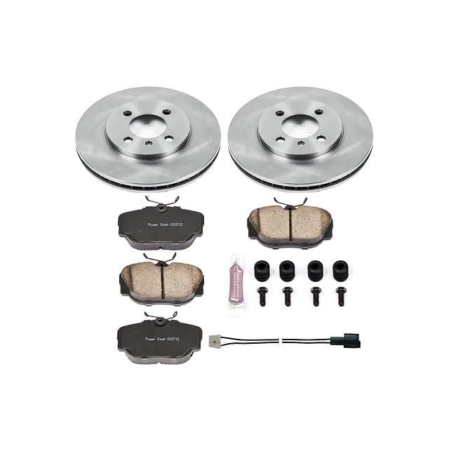 Power Stop Autospecialty KOE3008 Front Replacement Brake Kit-OE Brake Rotors & Ceramic Brake Pads For 318i, 318is, 325, 325e, 325es, 325i, 325iX, 325is [Model Specific]