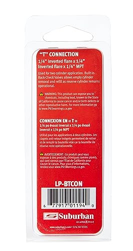 LP-BTCON T Connection Suburban - Ideal for Connecting Multiple Propane Tanks to an RV System