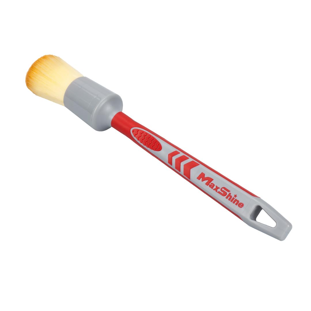 Maxshine Universal Medium #12 Ultra Soft Detailing Brush – Professional Brush for Interior, Exterior, Leather Seats, Engine Bay & Wheels – Premium Car Care Detailing Tool