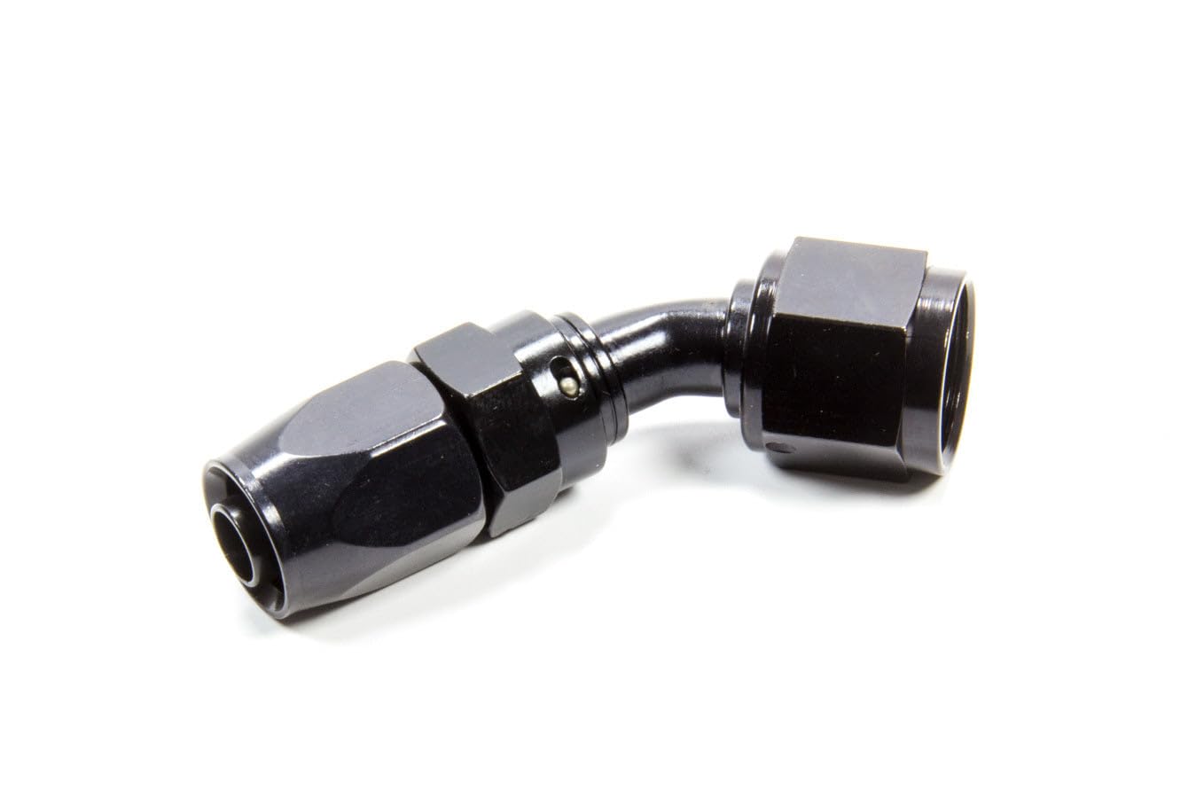 Fragola Performance Systems #10 Fem X #8 Hose 45 Deg Ucing Hose End Black 224509-BL