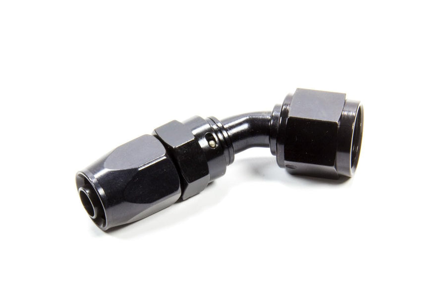 Fragola Performance Systems #10 Fem X #8 Hose 45 Deg Ucing Hose End Black 224509-BL