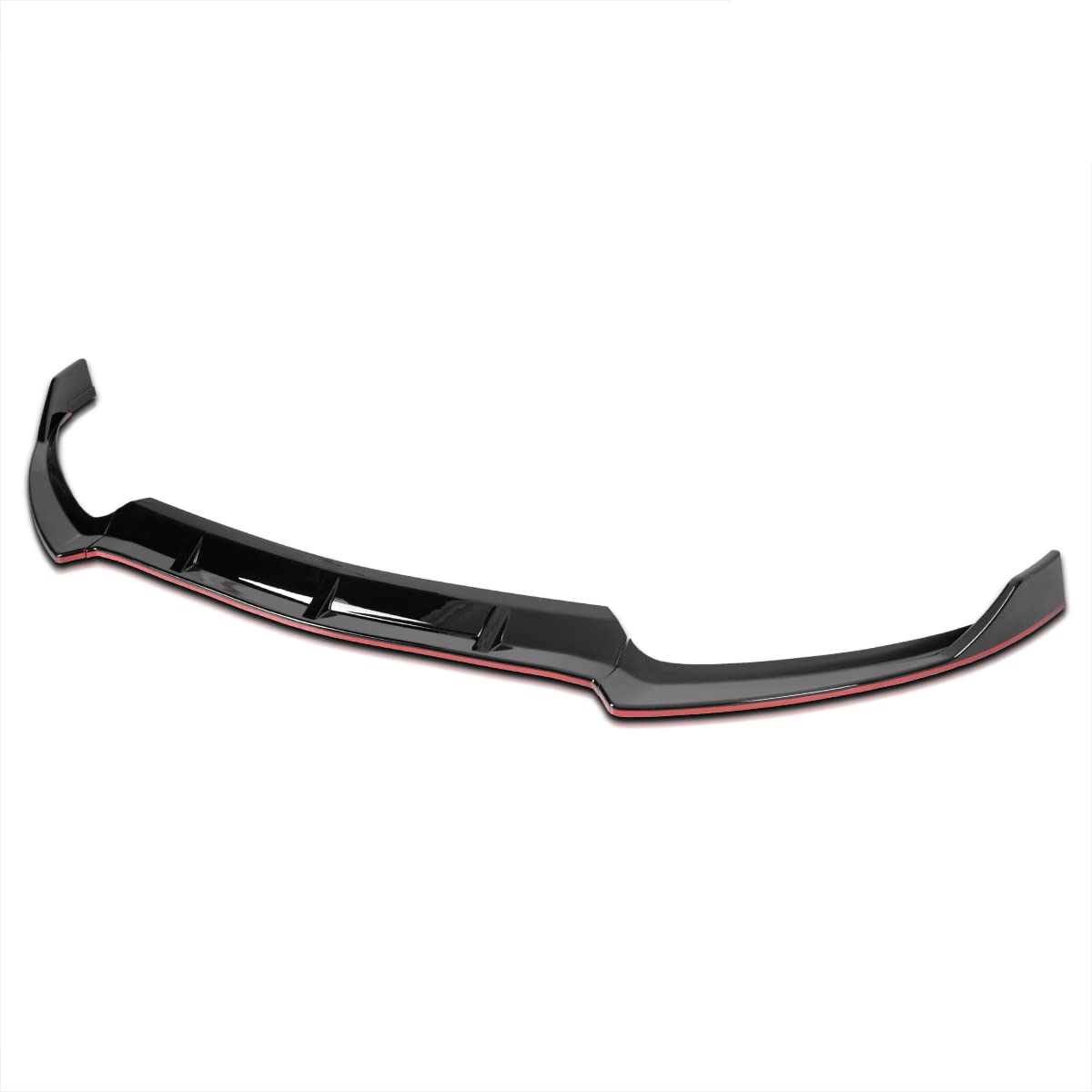 Glossy Black Red Trim Spec-D Tuning Front Bumper Lip Splitter 3PC Compatible with Mercedes Benz W205 2015-2018