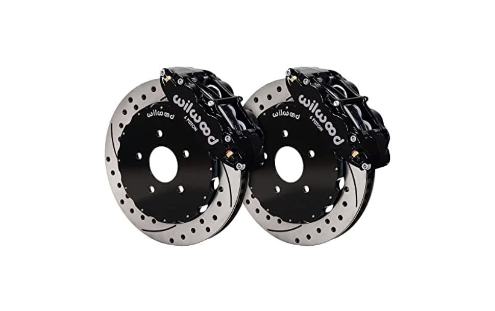 Wilwood Brake System 140-8922-D, Forged Narrow Superlite 6R Big Brake, Front, 6 Piston Caliper, Aluminum, Black Powder Coat, Compatible with Chevy Corvette 1997-2013, Kit