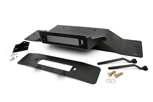 Rough Country Winch Mounting Plate Hidden (fits) 2009-2014 F150 | Recovery System | OEM Bumper Winch Mount | 1010 , Black
