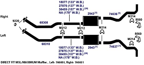 Exhaust Muffler AP Exhaust Products 2943