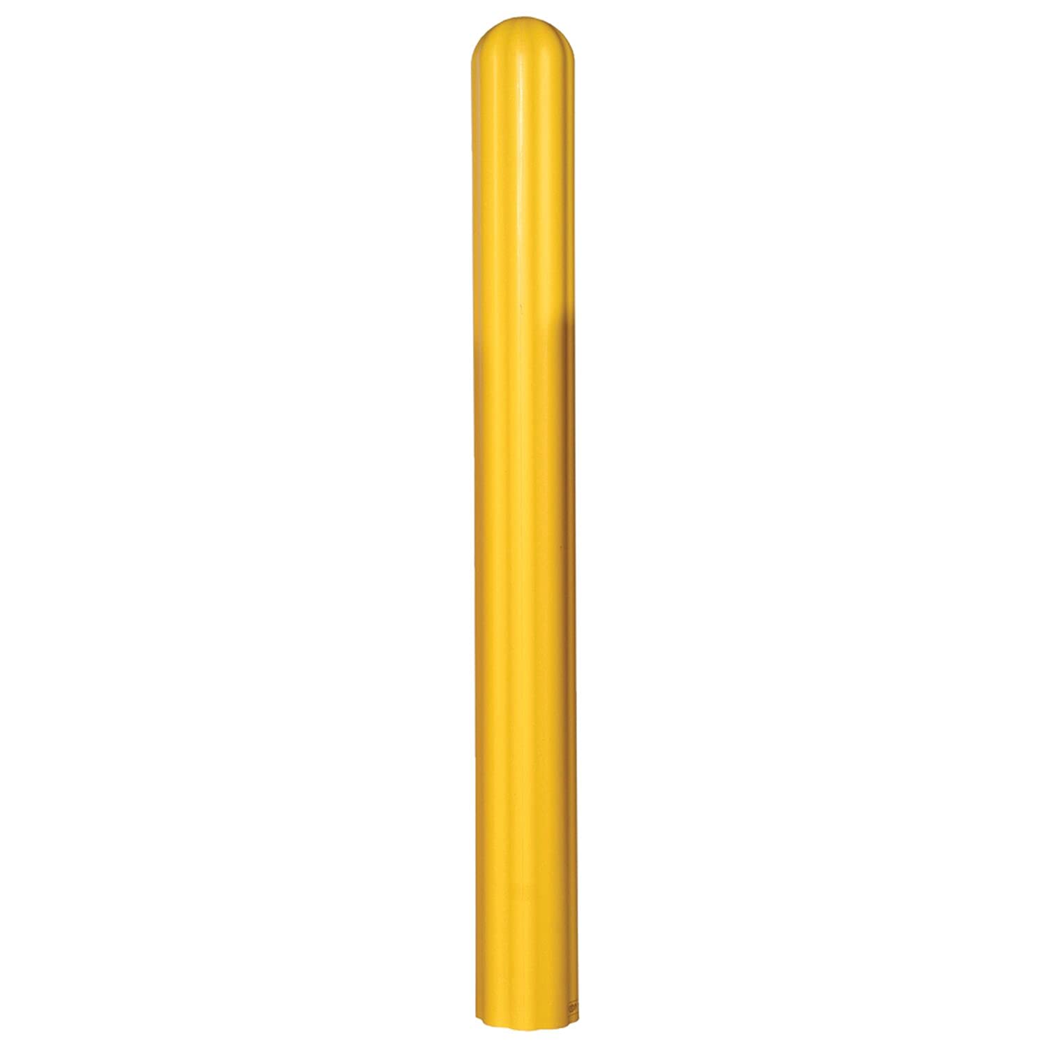 Bollard Covers Eagle for 6 Inch Poles - 56" Tall, Durable Fluted HDPE Plastic - Trimmable Yellow Bollard Post Sleeve for Parking Lots, Warehouses, and Loading Docks, 1730