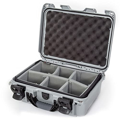 Waterproof Nanuk 915 Hard Case with Padded Dividers - Silver