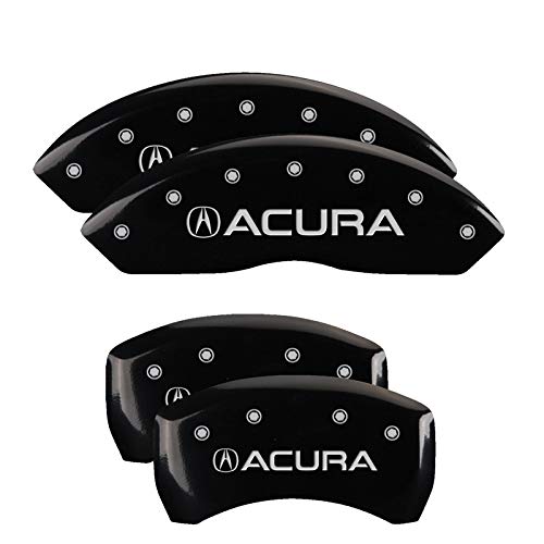 Brake Caliper Covers MGP - Compatible with 2019-2025 Acura RDX (Requires 18"+ Wheels) Powder-Coated Finish, 4 PCS Front and Rear (Black - Acura Engraving)