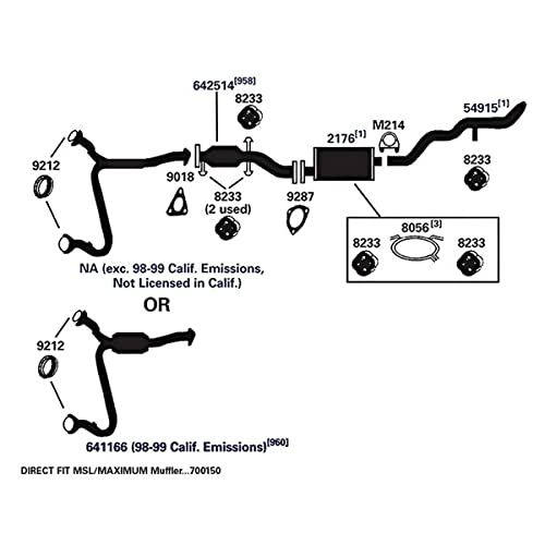Exhaust Muffler AP Exhaust Products 700150
