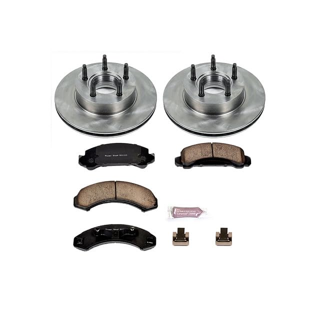 Power Stop Autospecialty KOE4786 Front Replacement Brake Kit-OE Brake Rotors & Ceramic Brake Pads For Ford Bronco, Ford Explorer, Mazda B3, Mazda B4, Mazda Navajo [Model Specific]