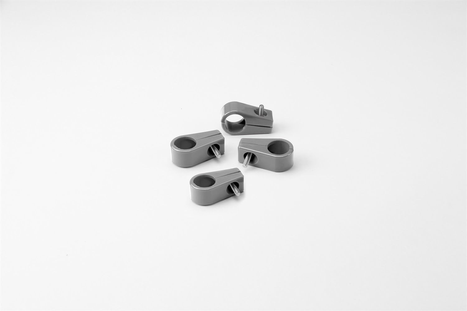 Single Place T-CLAMP, 9/16" (#6AN), 4 Pieces, Gray