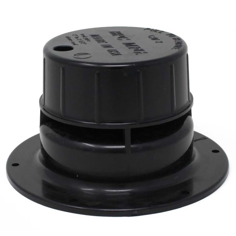 PVC Plumbing Vent Lasalle Bristol 74558B with Cap - Black