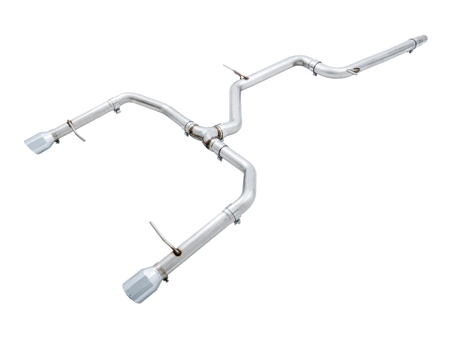 AWE Tuning Volkswagen Jetta GLI Mk7 18-21 Track Edition Exhaust - Chrome Silver Tips (Fits OEM DP) - 3020-22034