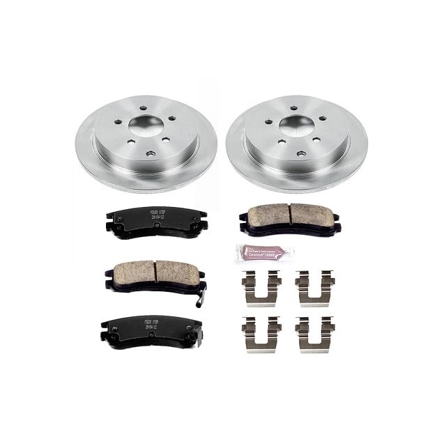 POWERSTOP Autospecialty KOE5135 Rear Replacement Brake Kit-OE Brake Rotors & Ceramic Brake Pads For Rendezvous, Venture, Olds Silhouette, Pontiac Aztek, Pontiac Montana [Model Specific]