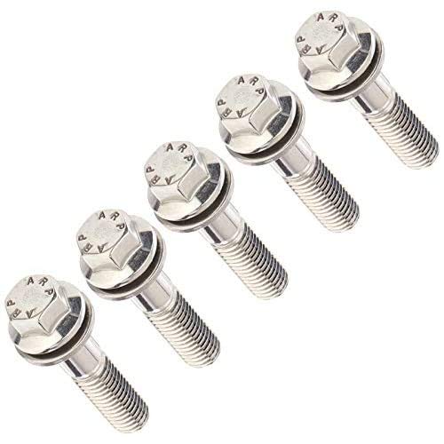 ARP Bolt, 35 mm Long, 8 mm x 1.25 Thread, 10 mm Hex Head, Stainless, Polished, Universal, Set of 5