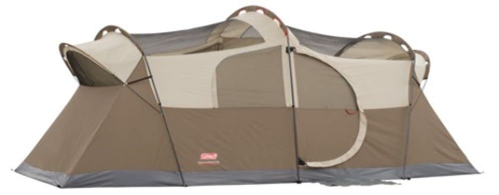 WeatherMaster Coleman 10-Person Tent with Rainfly & Room Divider, Spacious Weatherproof Family Tent with Carry Bag