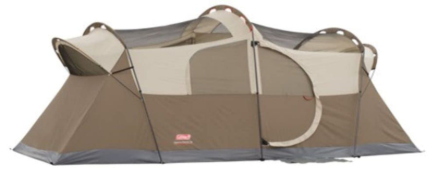 WeatherMaster Coleman 10-Person Tent with Rainfly & Room Divider, Spacious Weatherproof Family Tent with Carry Bag