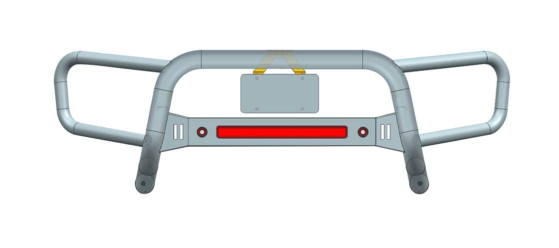 Modular Black Horse Beacon Front Runner Bumper Guard with 20” LED Lights Textured Black Compatible with 2015-2022 Chevrolet Colorado (Excl. ZR2 Models)-BFRG15