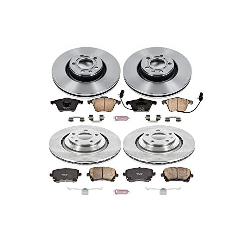 Power Stop Autospecialty KOE5355 Front and Rear Replacement Brake Kit-OE Brake Rotors & Ceramic Brake Pads