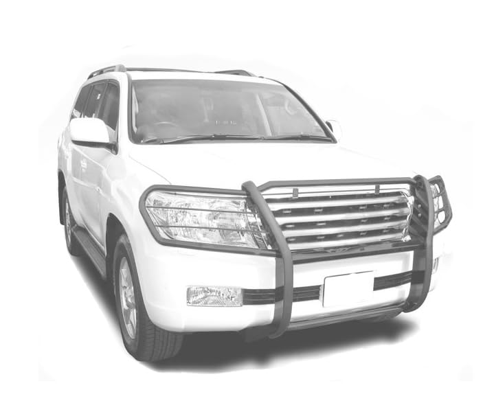 Grille Brush Black Horse Bumper Guard Modular Black Compatible with 1998-2007 Toyota Land Cruiser-17SG598MA