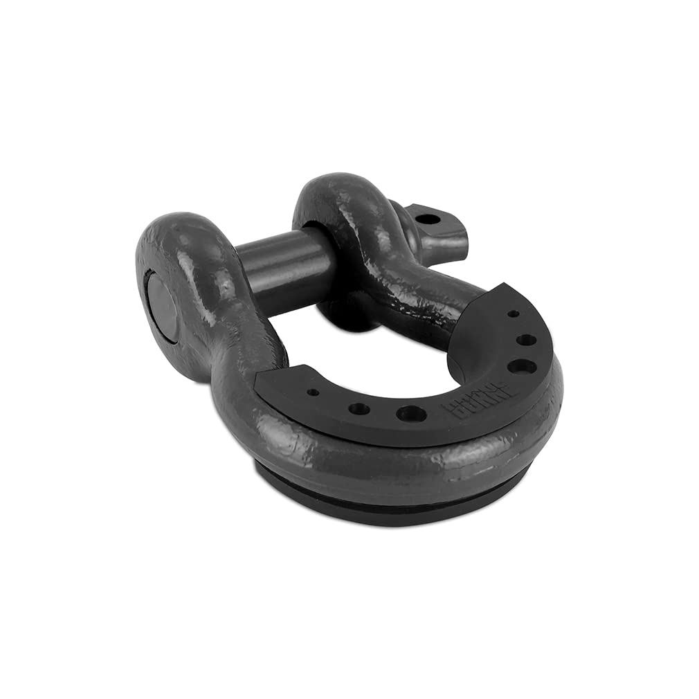 3/4” Mishimoto Steel D-Ring Shackle Set, 2 Pieces, Black