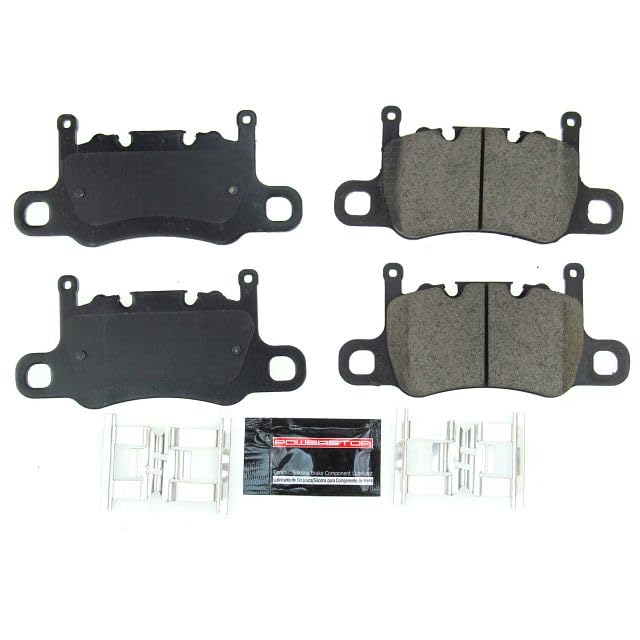 Power Stop Z23-2046 Z23 Evolution Sport Rear Carbon Fiber Infused Ceramic Brake Pads with Hardware For Porsche Panamera 2018-2019 [Vehicle Specific]