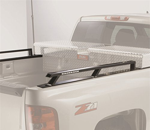 BACKRACK RealTruck Side Rails to use w/ 21" Toolbox | Black, No Drill | 65521TB | Fits 2017-2025 Ford F-250/F-350/F-450/F-550 w/ 6.5' Bed Aluminum Body