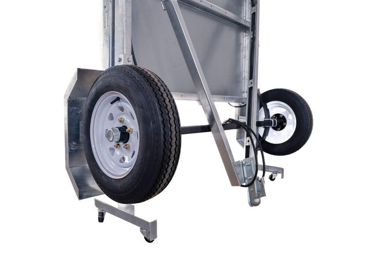 Single Axle DK2 Galvanized Folding Utility Trailer & Assembly Kit | MFT4X8G | 4 x 8-ft | 1450 lb. Payload Capacity | Coated Steel | 2” Coupler with Safety Chain | Folding Trailer Design