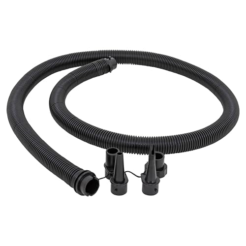 AIRHEAD Hand Pump Double Action – Manual Air Pump for Inflatables, Towables & Floats – Inflates on Up & Down Stroke – Up to 14 PSI – 5ft Locking Hose + 4 Valve Fittings