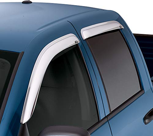 Auto Ventshade Outside Mount [AVS] Rain Guards For 99-06 Chevy/GMC Silverado/Sierra 1500; 01-06 Silverado - Sierra 2500/3500) DOUBLE/EXT CAB ONLY | Window Vent Visors, 4 pcs. - Chrome | 684044