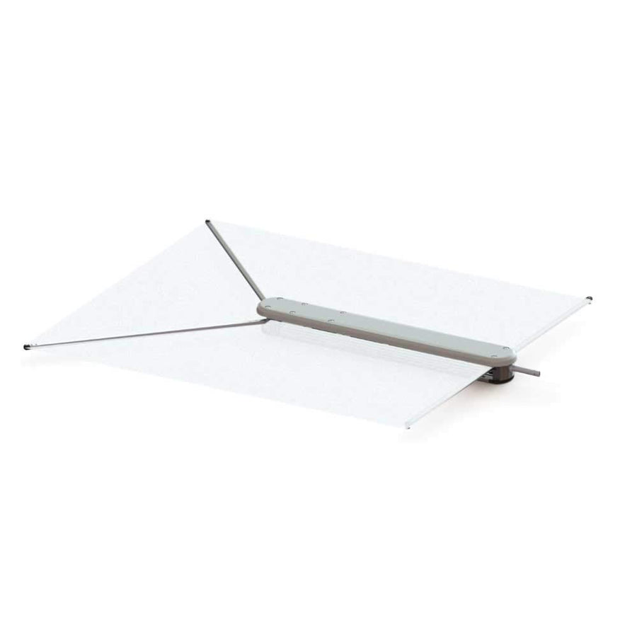 ShadeFin TACO Marine T10-3000-3 with White Fabric, Bag and Fixed Rod Holder Mount Kit - White