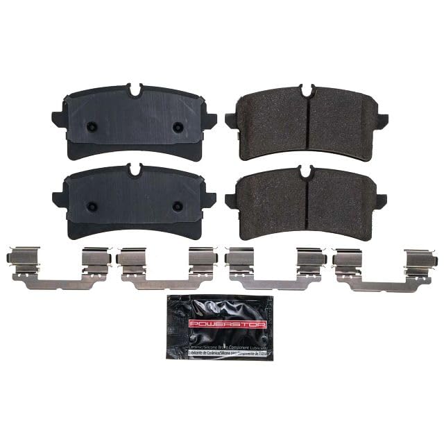 Power Stop Z23-1785 Z23 Evolution Sport Carbon Fiber Infused Ceramic Brake Pads with Hardware For Porsche Macan 2015-2018 [Model Specific]
