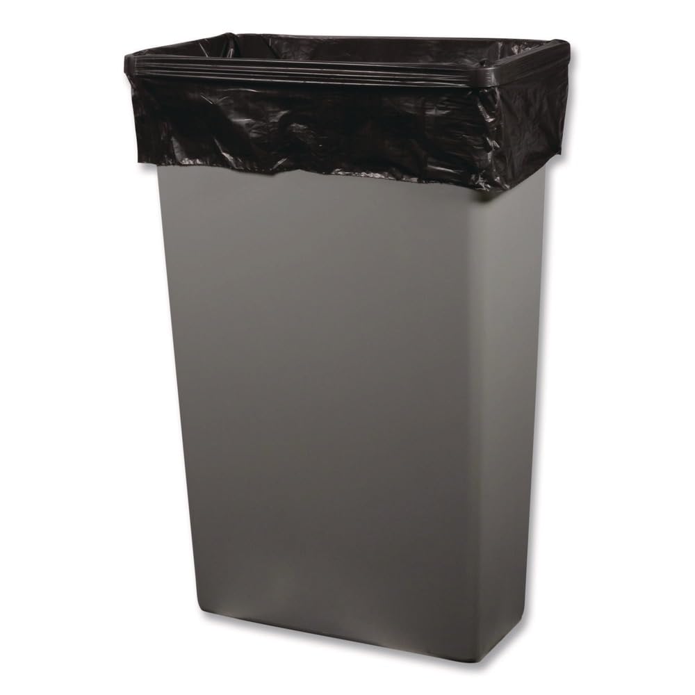 Coreless High-Density Can Liners, 33 gal, 16 mic, 33 x 40, Black, 250/Carton