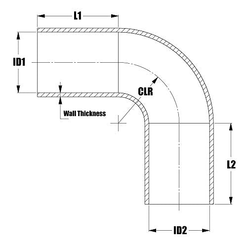 1-3/4" - 2-1/2" ID HPS Performance, 45 Degree Silicone Elbow Reducer Coupler Hose, High Temp 4-ply Reinforced, Blue (HTSER45-175-250-BLUE)