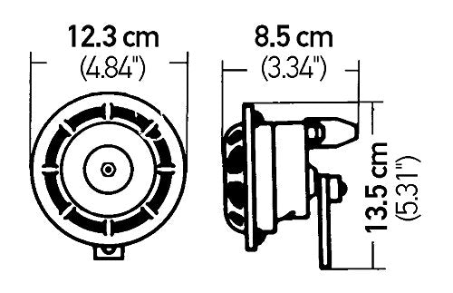 Horn Hella S-Tone 24V Set 84W Blk (B133)