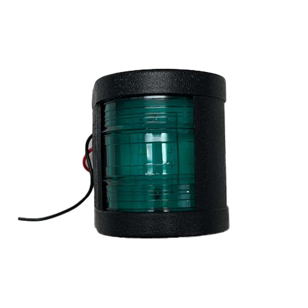 Marine Sport Lighting Bow Light Marine Fit 12V-24V GREEN LED Starboard Side light with Black Shell MSSL12BSG