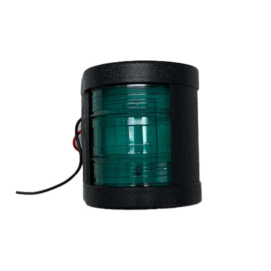 Marine Sport Lighting Bow Light Marine Fit 12V-24V GREEN LED Starboard Side light with Black Shell MSSL12BSG