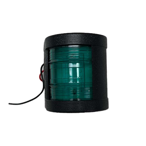 Marine Sport Lighting Bow Light Marine Fit 12V-24V GREEN LED Starboard Side light with Black Shell MSSL12BSG