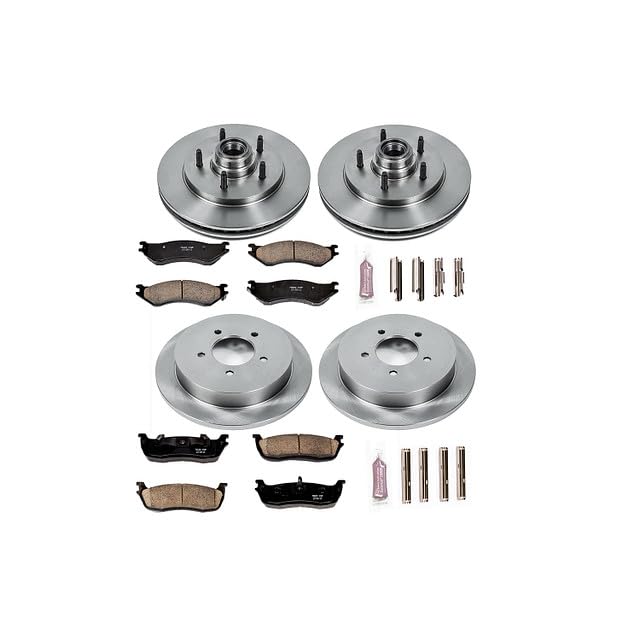 POWERSTOP Autospecialty KOE1880 Front and Rear Replacement Brake Kit-OE Brake Rotors & Ceramic Brake Pads