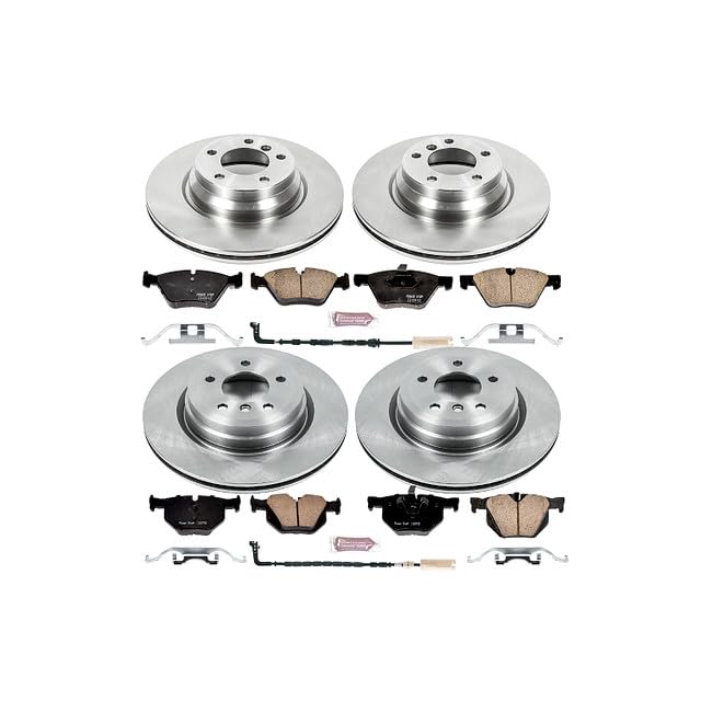 POWERSTOP Autospecialty KOE2886 Front and Rear Replacement Brake Kit-OE Brake Rotors & Ceramic Brake Pads For BMW 330i 2006 [Model Specific]