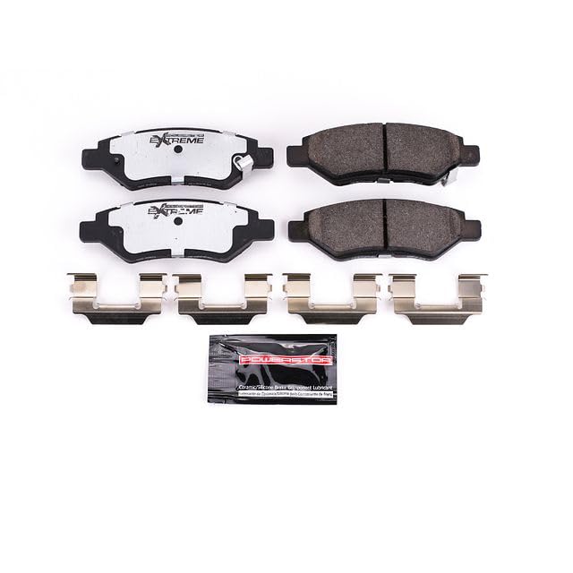 Power Stop Z26 Rear Brake Pads Z26 Carbon-Fiber Ceramic For Cadillac CTS 2008-2014, Cadillac SRX 2010-2016, Chevrolet Camaro 2010-2015, Saab 9-4X 2011 [Model Specific]