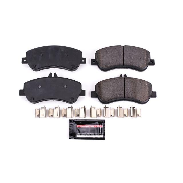 Power Stop Z23-1406 Z23 Evolution Sport Carbon Fiber Infused Ceramic Brake Pads with Hardware For Mercedes-Benz GLK250 2013-2015, Mercedes-Benz GLK350 2010-2015 [Model Specific]