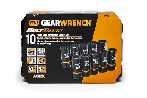 10Pc GEARWRENCH 1/2" Drive Bolt Biter Set (86071)